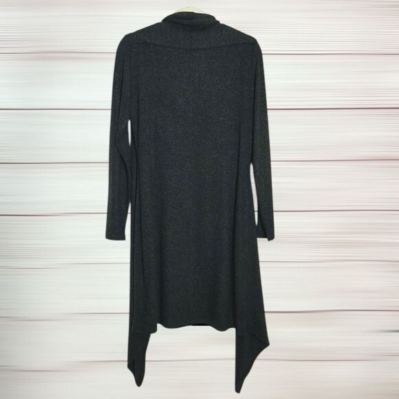 Joseph Ribkoff Women's Charcoal Gray Long Sleeve Shark Bite Knit Midi Dress US12 - Picture 6 of 10